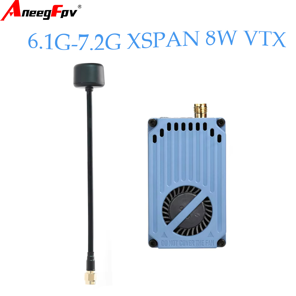 Drone Rc1 - RUSHFPV 6.1‑7.2G 8W X61728 VTX โมดูลส่งสัญญาณวิดีโอพร้อมเสาอากาศโพลาไรซ์แบบวงกลม