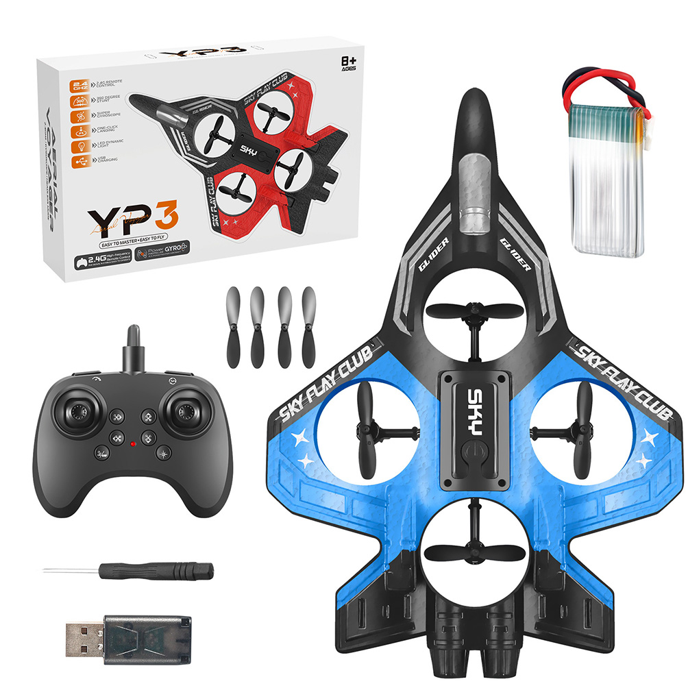 Drone Rc Fighter Jet - โดรนบังคับวิทยุ 2.4G พร้อมไฟ รุ่น YP3 เฮลิคอปเตอร์บังคับวิทยุ