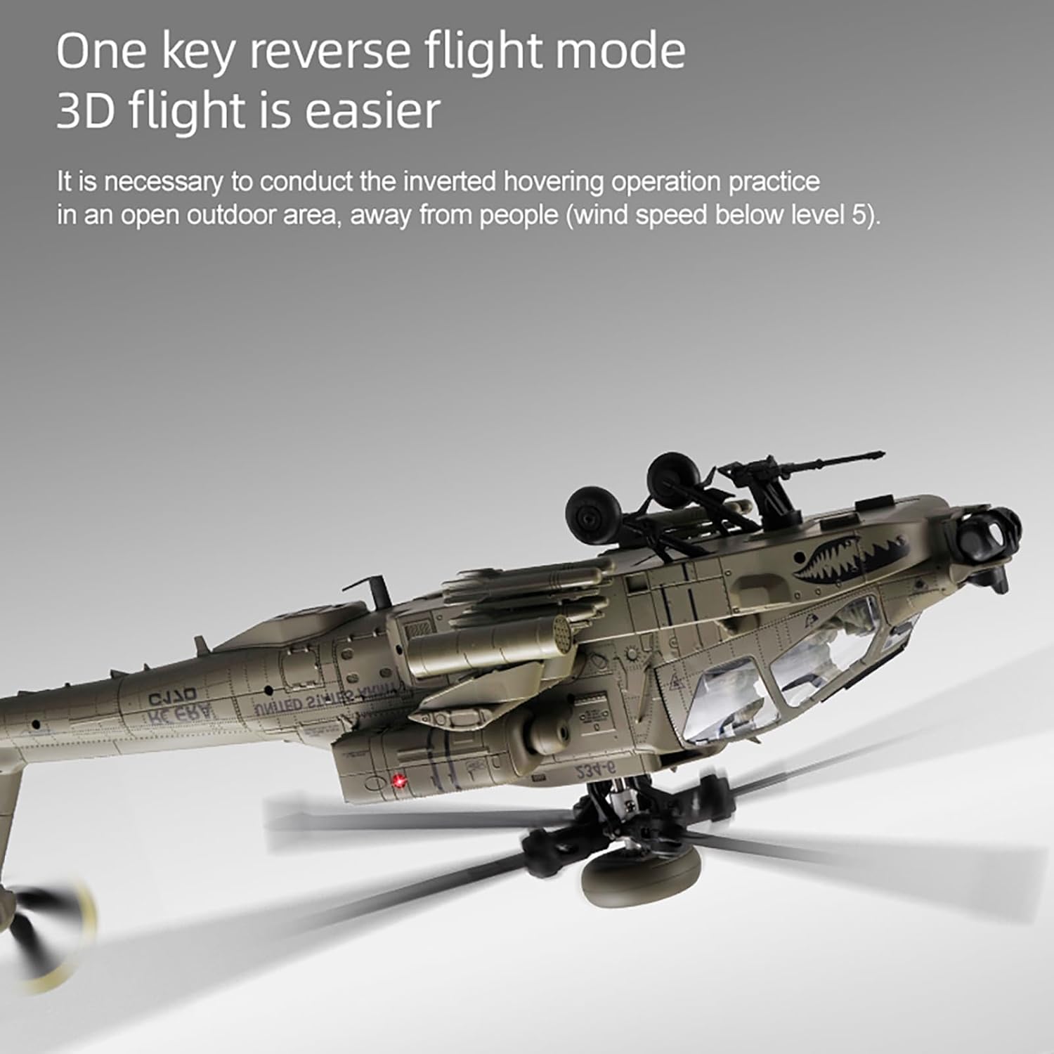Drone Shahed Rc - เฮลิคอปเตอร์บังคับวิทยุ 310 มม. 6CH C170 AH-64D