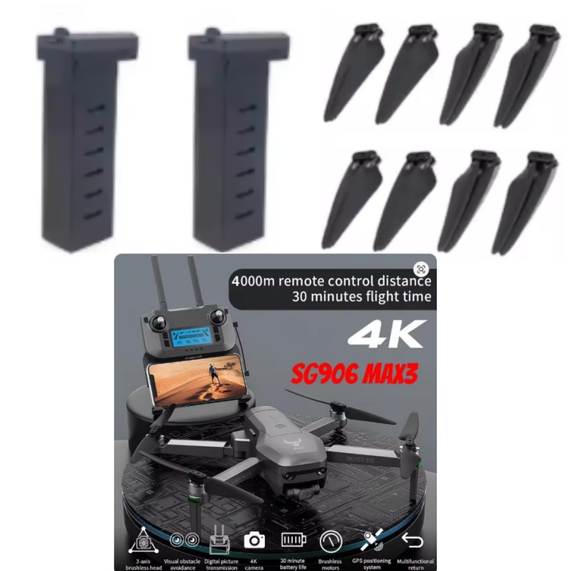 Drone Rc Battery - SG906 MAX3 แบตเตอรี่โดรน 11.4V 3000MAH แบตเตอรี่สำหรับ