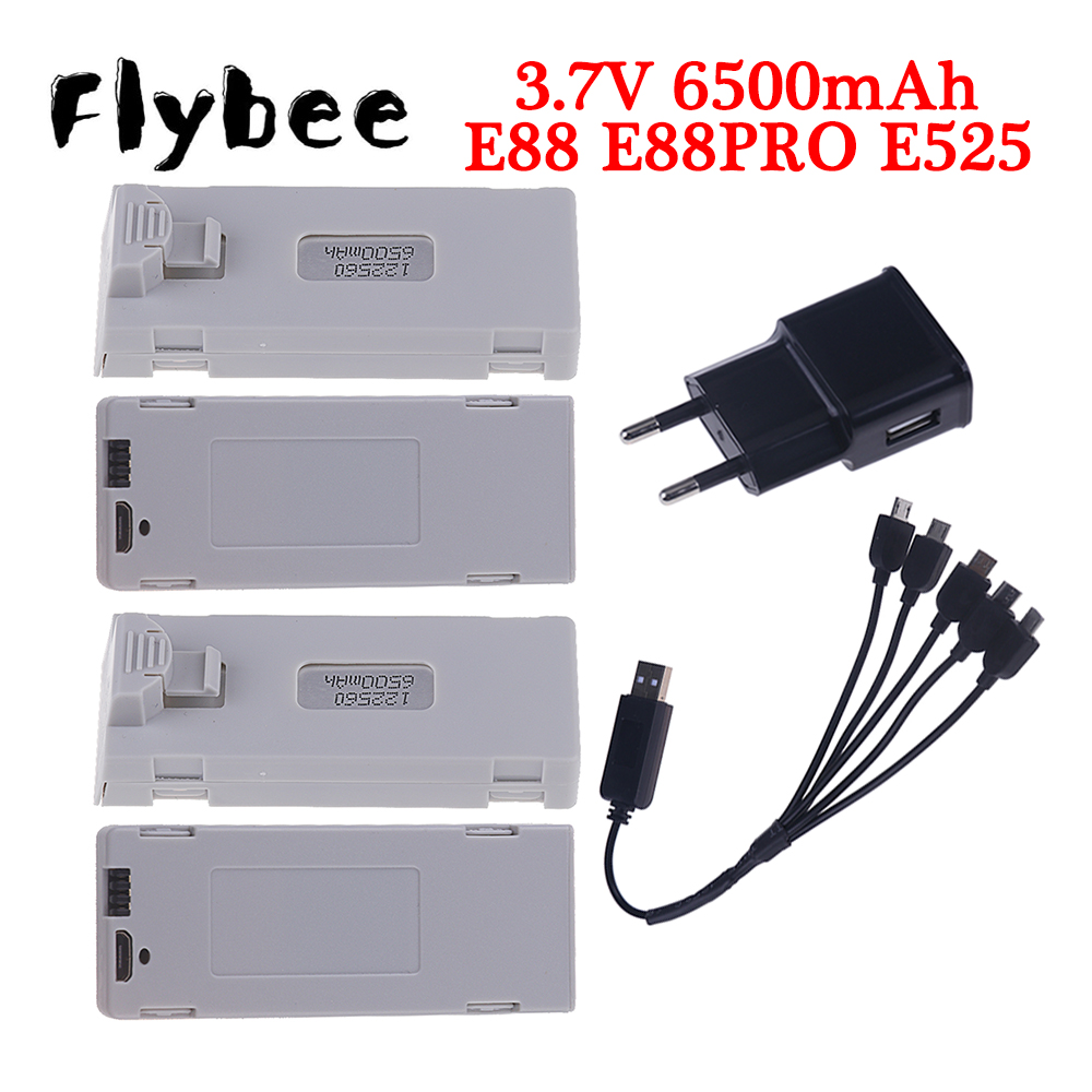 Drone Rc Quadcopter Controller - แบตเตอรี่ E88เดิม3.7V 6500mAh Lipo สำหรับ E88