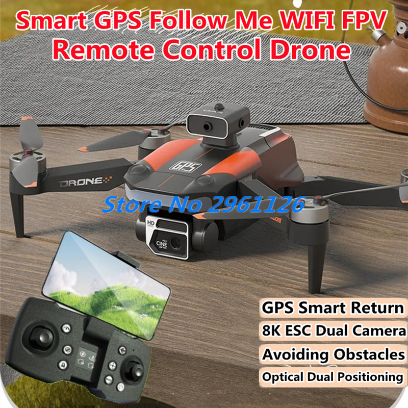 Drone Smart Rc Foldable - Brushless สมาร์ท GPS ติดตามฉัน WIFI FPV