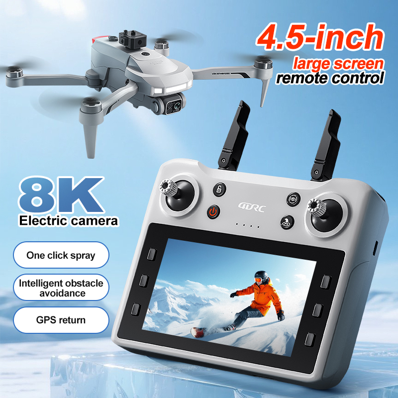 Drone Smart Rc Foldable - โดรนควบคุมระยะไกลแบบพับได้ จอใหญ่ พร้อมระบบ GPS กลับฐานอัตโนมัติ ระบบ