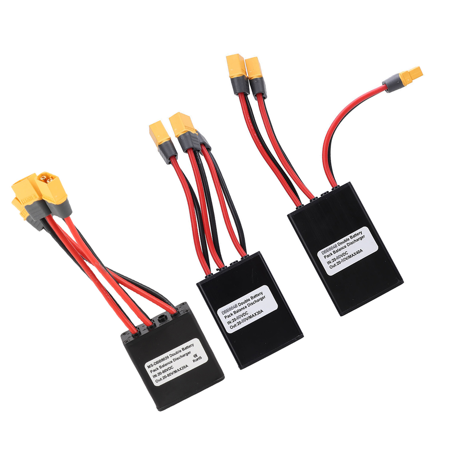 Brushless Motor - ตัวแปลงการปล่อยประจุแบตเตอรี่คู่ เพิ่มกระแสไฟ DC20-72V อะแดปเตอร์โมดูลขนานแบตเตอรี่คู่สำหรับมอเตอร์ 250-3000W
