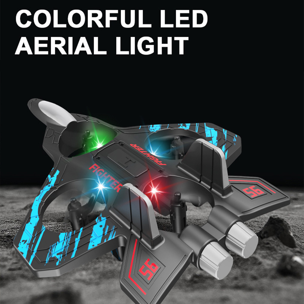 Drone Rc Fighter Jet - เครื่องบินบังคับวิทยุ EPP ของเล่นโฟม เครื่องบินรบบังคับวิทยุ โดรนบังคับวิทยุแบบชาร์จไฟได้ เฮลิคอปเตอร์ของเล่นสี่มอเตอร์