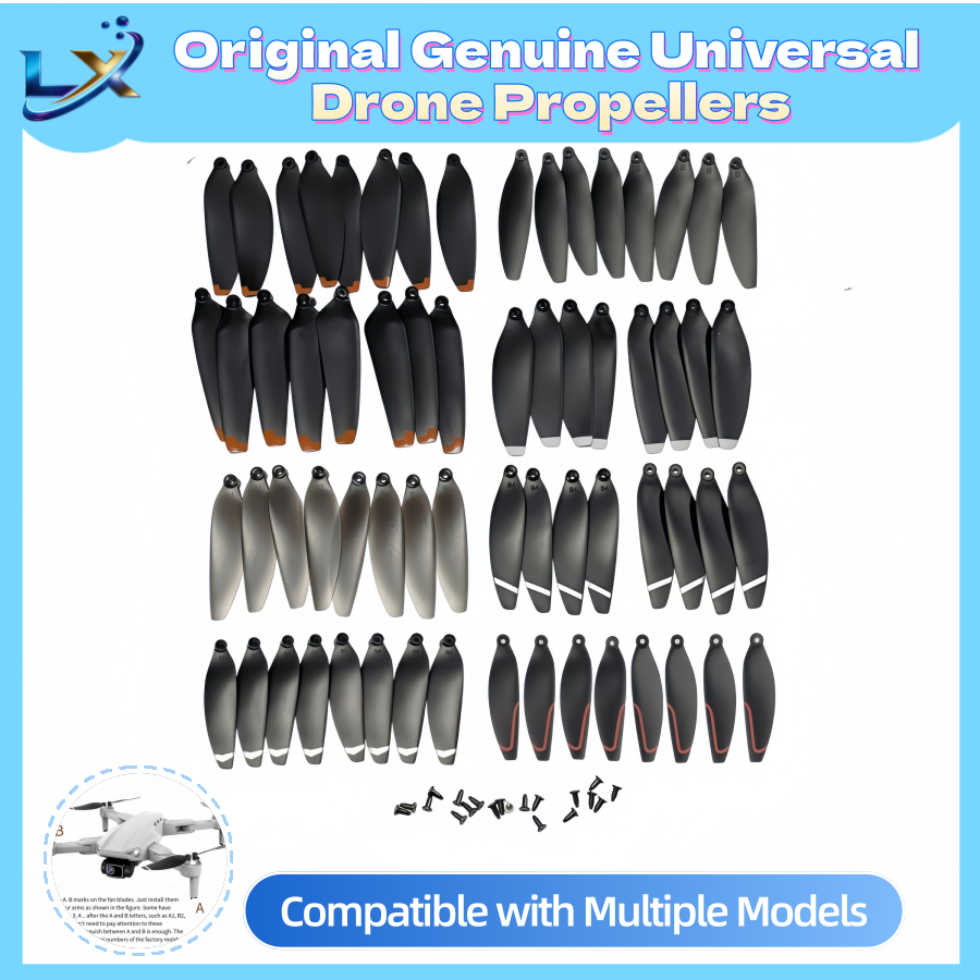 Drone Rc Accessories - 2SET 16PCS ใบมีดโดรนอเนกประสงค์แบบดั้งเดิม, ใบพัดเฮลิคอปเตอร์ RC แบบไร้แปรง,