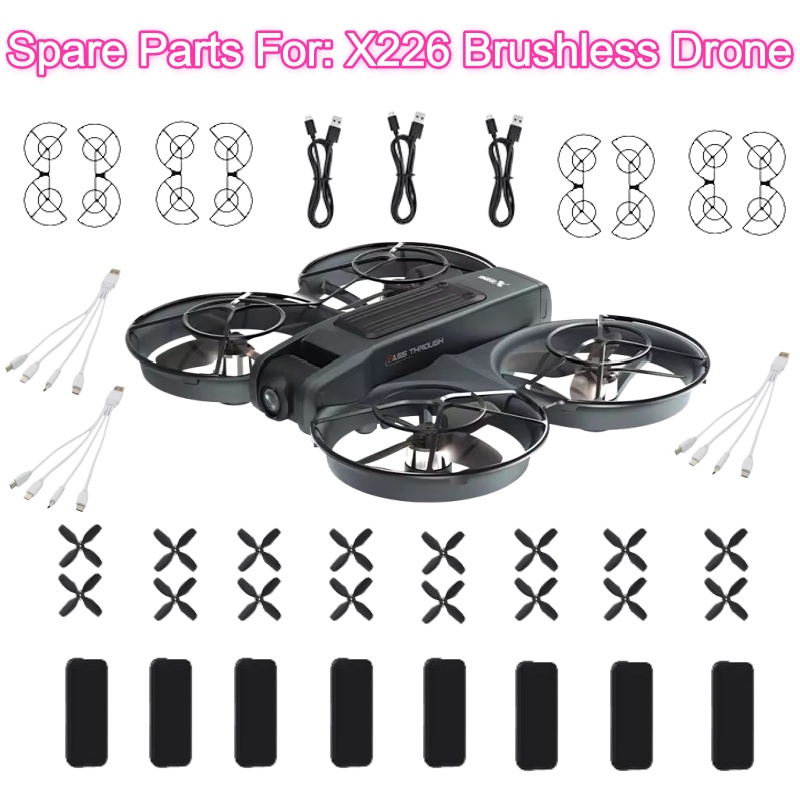 Drone Rc X226 - X226 โดรน RC แบบไม่มีแปรงถ่าน รีโมทคอนโทรล อะไหล่ควอดคอปเตอร์