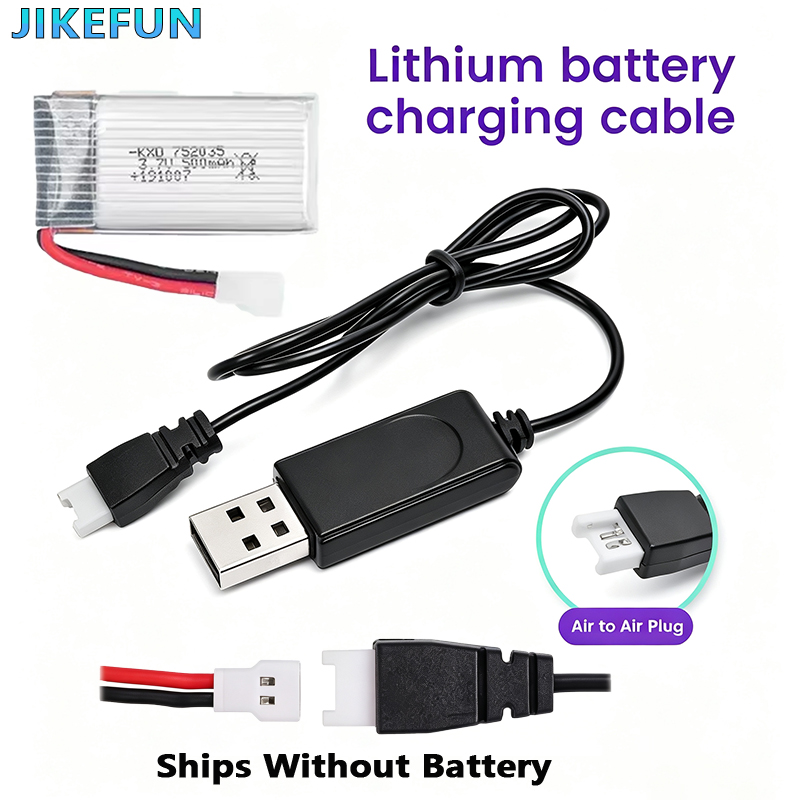 Drone Rc Accessories - แบตเตอรี่ลิเธียมโพลิเมอร์ 3.7V พร้อมที่ชาร์จ USB สำหรับโดรน RC