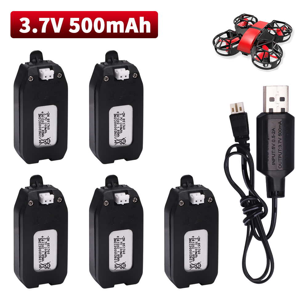 Drone Rc Accessories - 3.7V 500mAh แบตเตอรี่ลิเธียมสําหรับ NH330 RH821 เครื่องบินสี่แกน