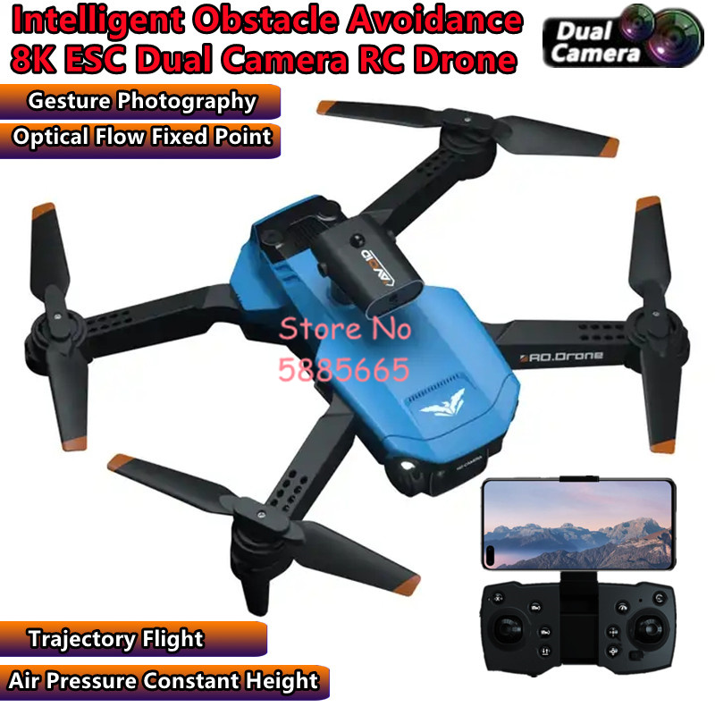 Drone Smart Rc Foldable - WIFI FPV สมาร์ทหลีกเลี่ยงอุปสรรค 8K HD ESC