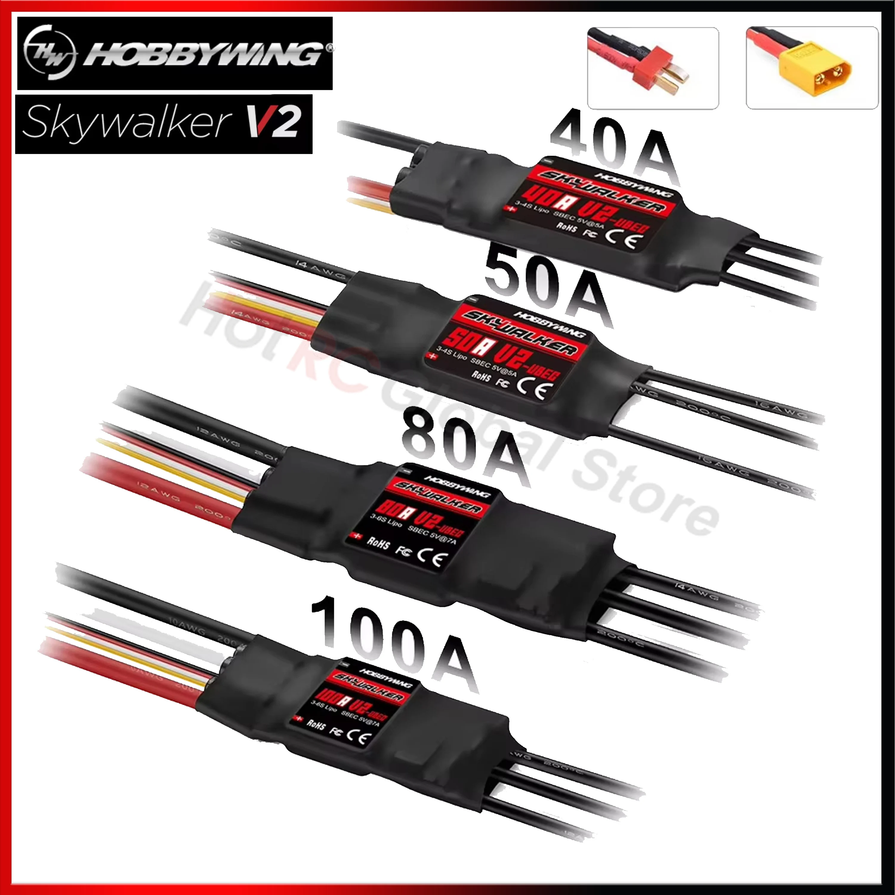 Drone Rc Quadcopter Controller - Hobbywing Skywalker ชุด V2 50A 40A