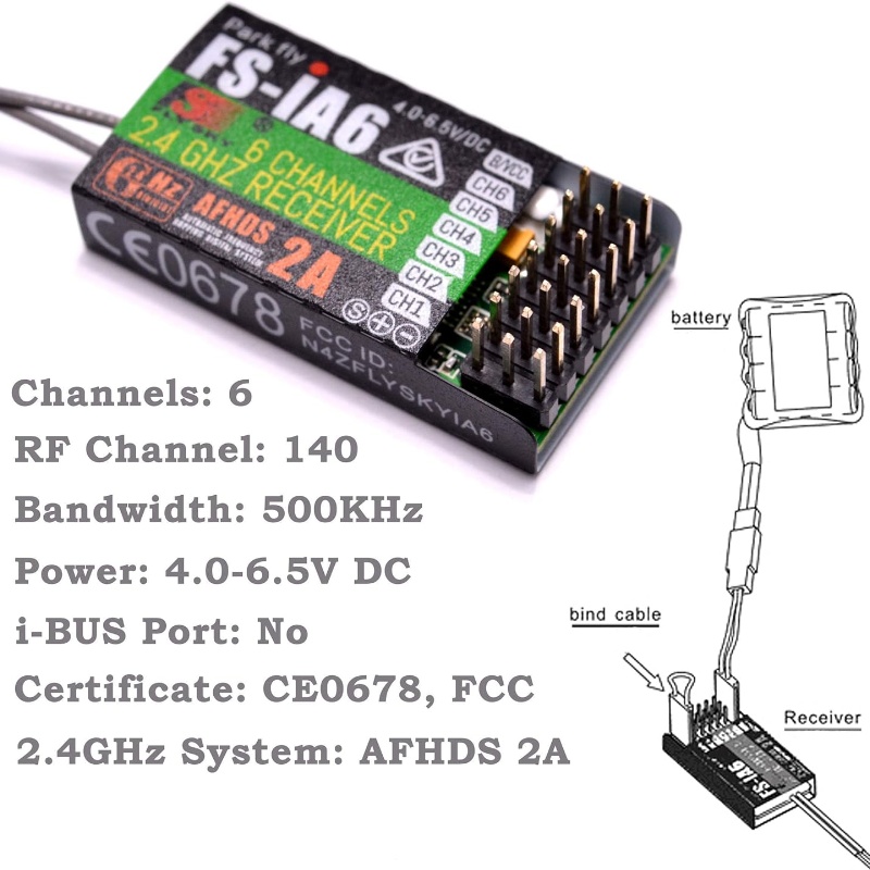 ฟลายสกาย FS-IA6 ตัวรับสัญญาณ 6 - Drone Rc Battery บทวิจารณ์และราคา