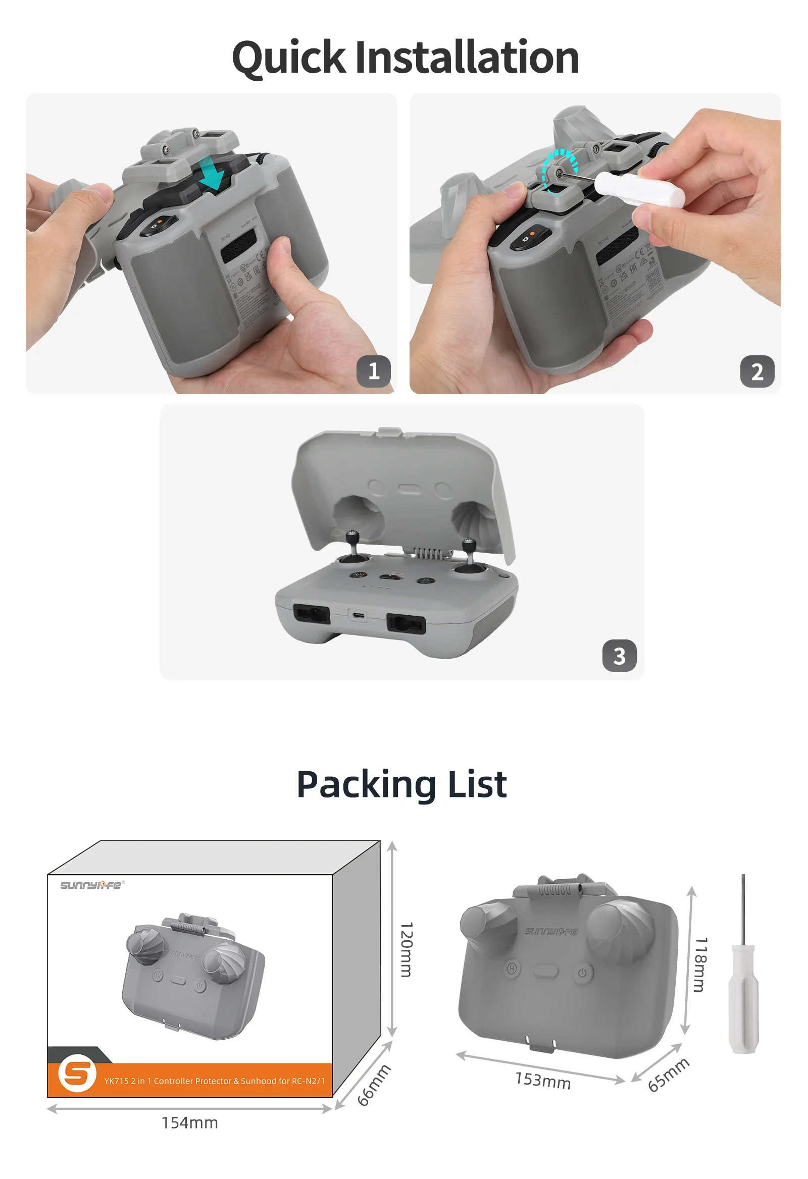 ฝาครอบป้องกันคอนโทรลเลอร์ 2 in - Drone Dji Rc Mini 3 บทวิจารณ์และราคา