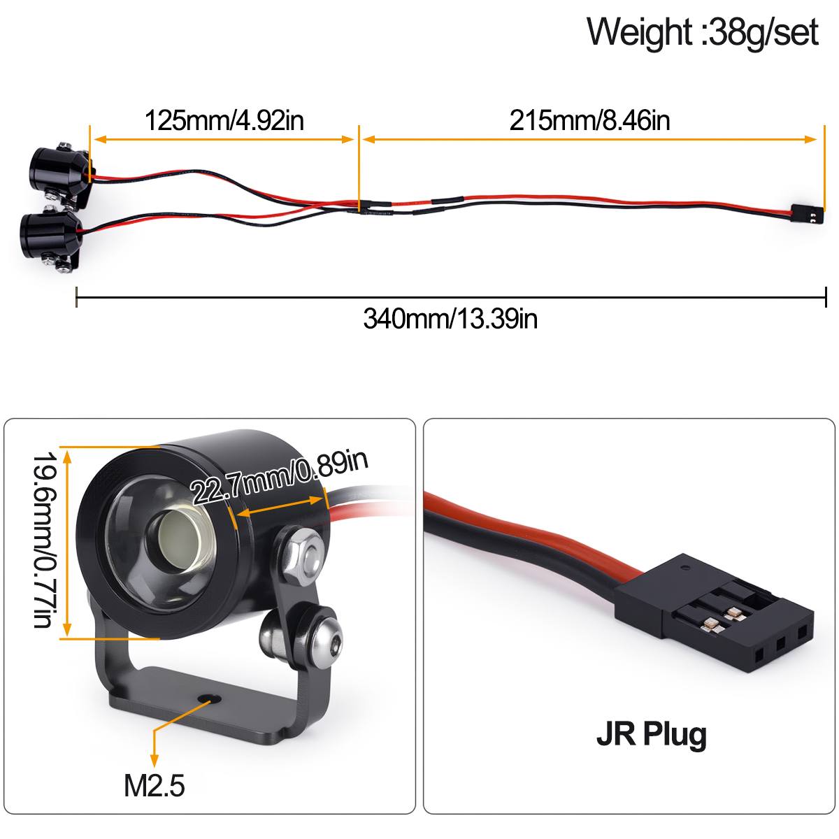 ไฟ LED สำหรับรถ RC พร้อมขายึด  - Drone Shahed Rc บทวิจารณ์และราคา