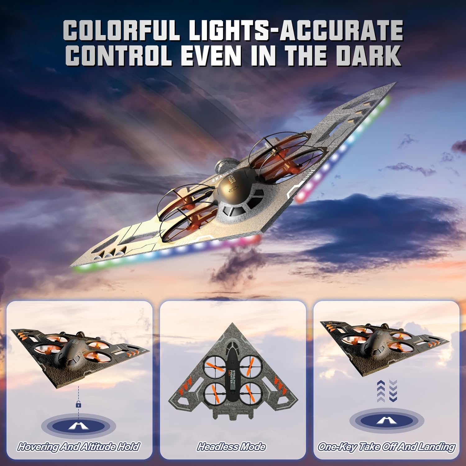 เครื่องบินเจ็ทบังคับวิทยุ 3-in - Drone Rc Fighter Jet บทวิจารณ์และราคา