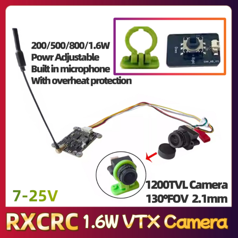 โมดูล RXCRC 5.8G 48CH 1.6W VTX - Drone Rc Camera บทวิจารณ์และราคา