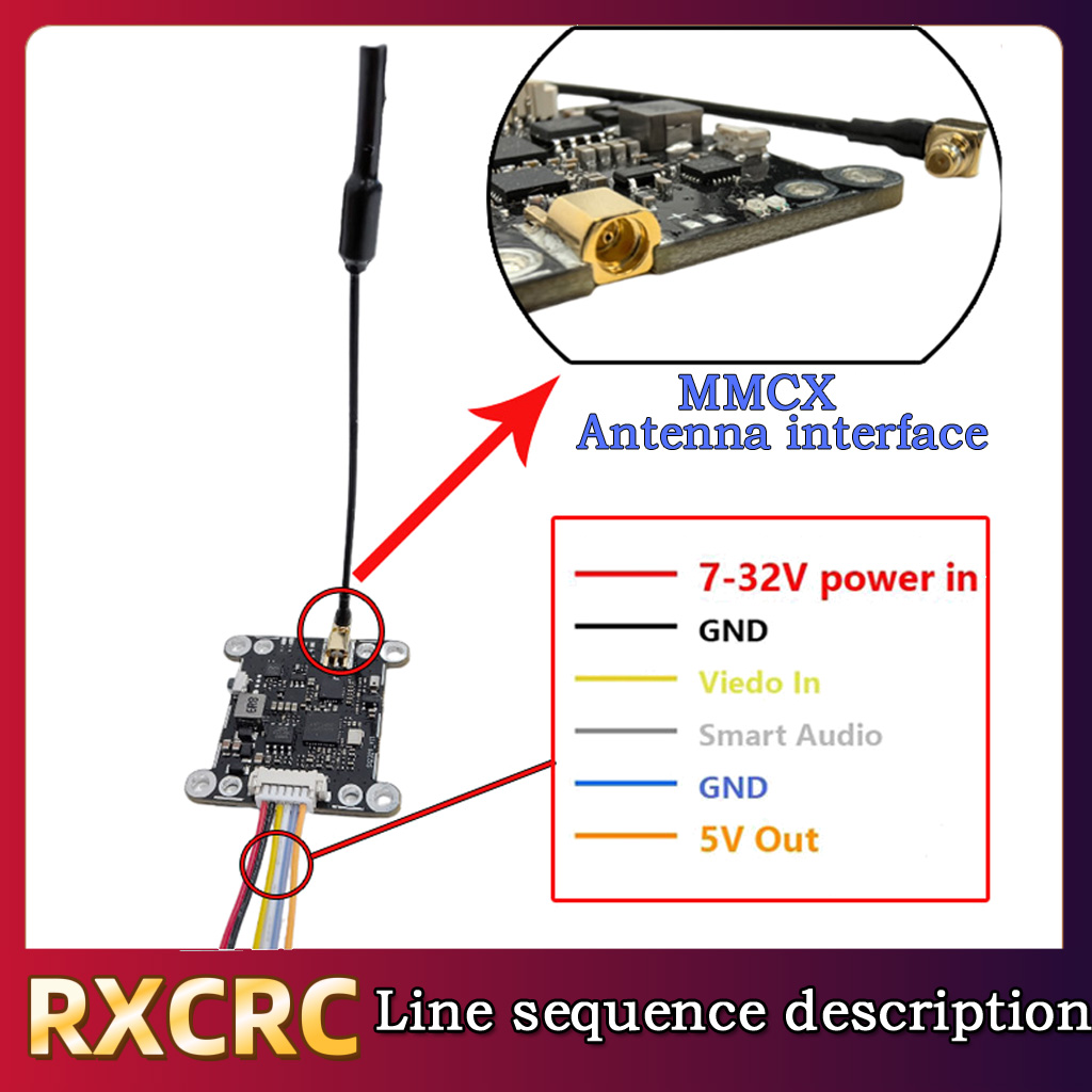 โมดูล RXCRC 5.8G 48CH 1.6W VTX - Drone Rc Camera บทวิจารณ์และราคา