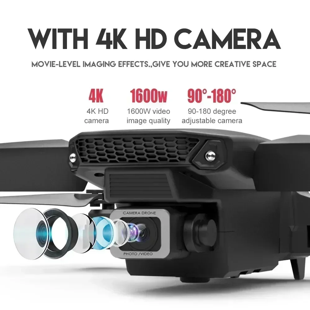 E88 Pro WIFI FPV Droneมุมกว้าง - Drone Rc Fpv Pro บทวิจารณ์และราคา