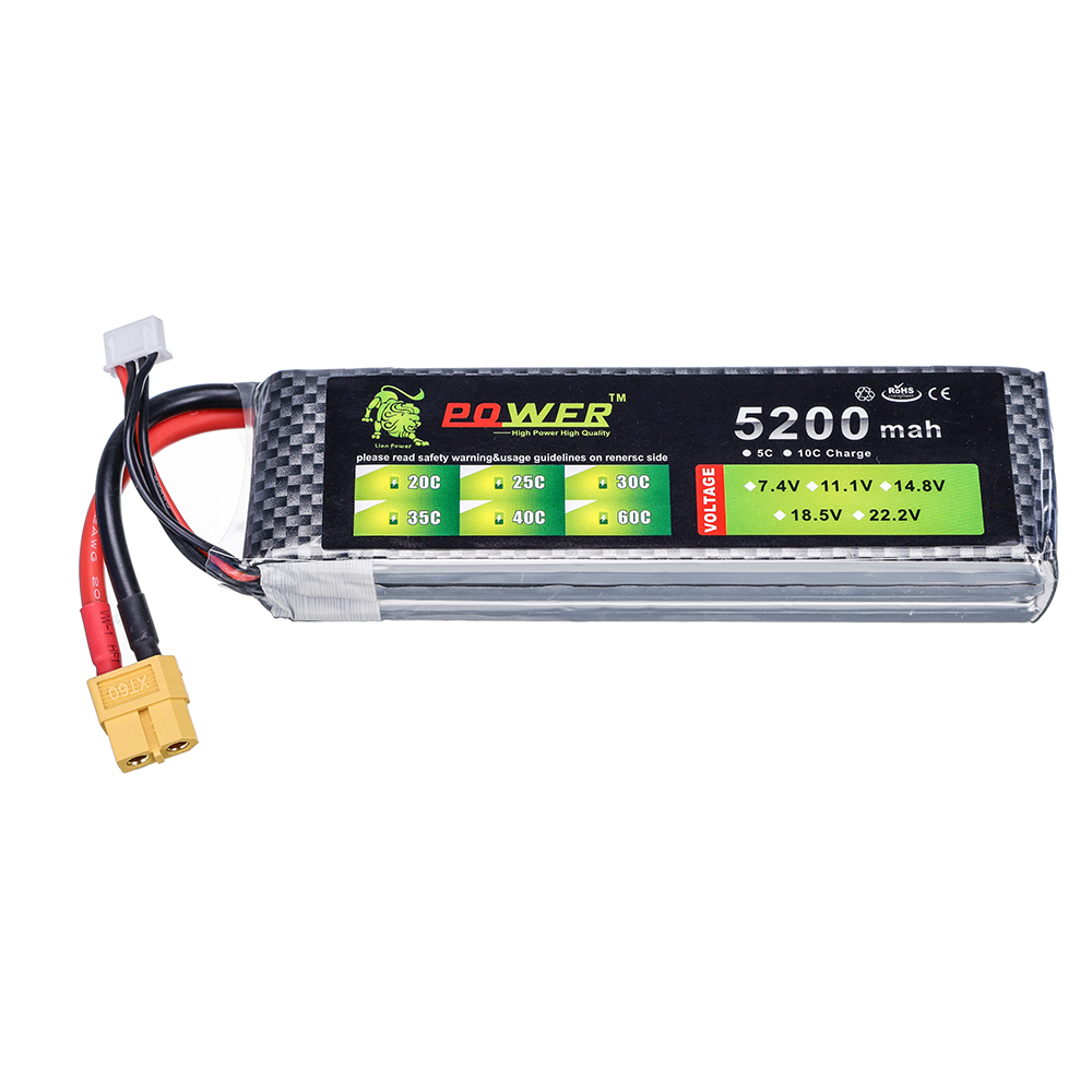 แบตเตอรี่ลิโพ 3S 5200mah 11.1V - Drone Zll Rc บทวิจารณ์และราคา